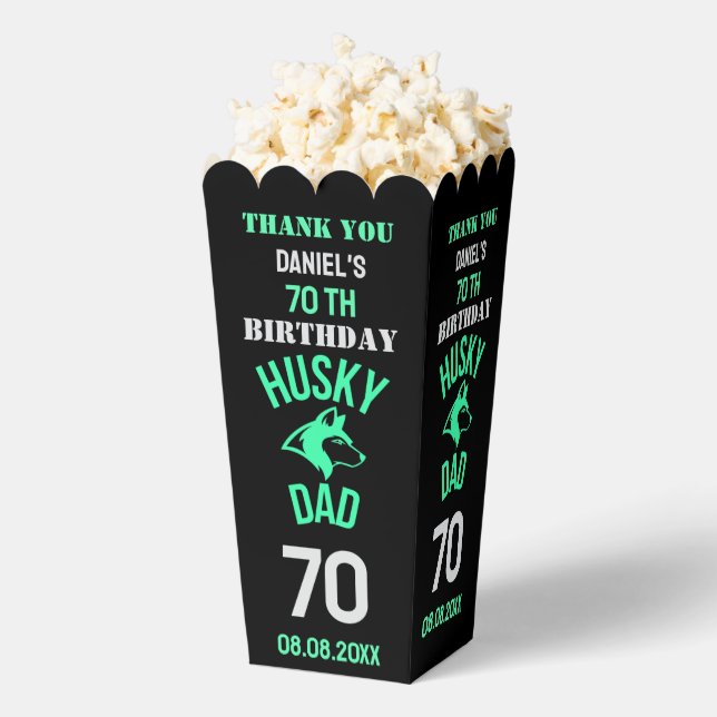 Husky Dad, Dog Dad Birthday     Favour Box (Popped)