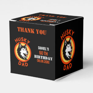 Husky Dad, Dog Dad Birthday Favour Boxes
