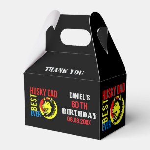 Husky Dad, Dog Dad Birthday Favour Boxes