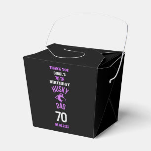 Husky Dad, Dog Dad Birthday Favour Boxes