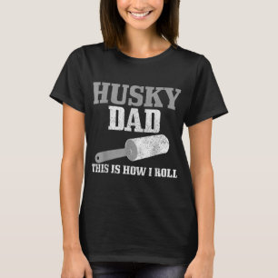 Husky Dad Dog Hair Funny Siberian Husky T-Shirt