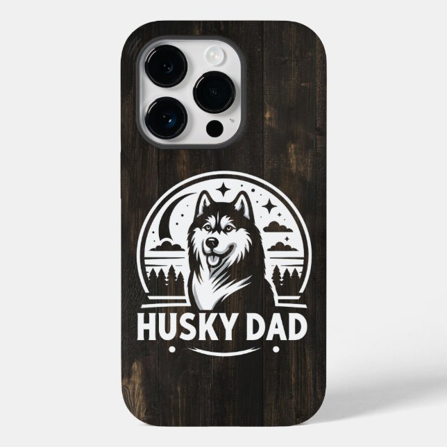 Husky Dad Gift Dog Owner Siberian Huskies Father Case-Mate iPhone Case (Back)