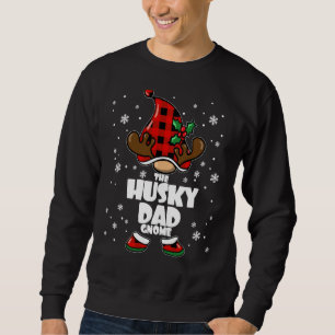 Husky Dad Gnome Christmas Husky Papa Siberian Husk Sweatshirt