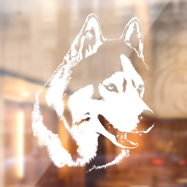 Husky Decal Husky Malamute Dog Window Cling (Sheet 2)