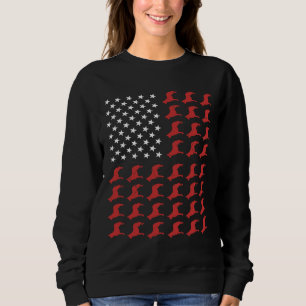 Husky Dog 4th Of July Usa Flag Merica Husky Dog 4t Sweatshirt