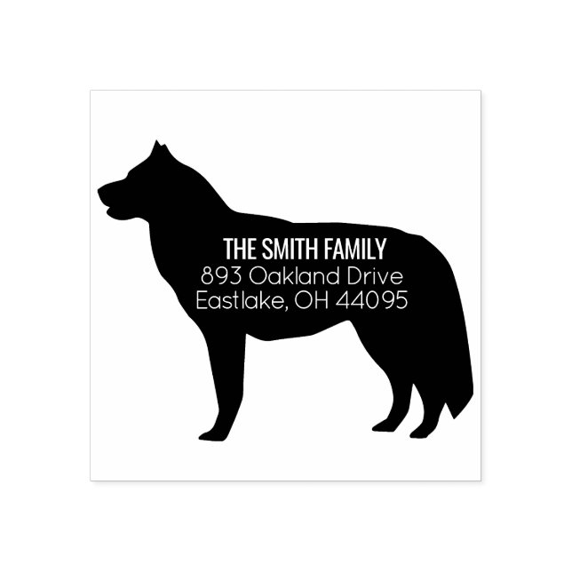 Husky Dog Address Stamp (Imprint)