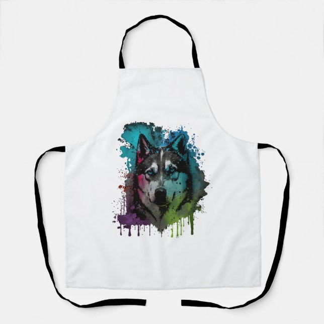 Husky Dog Apron (Front)