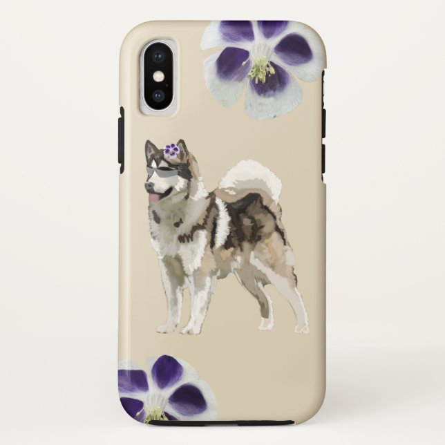 Husky Dog  Art Apple iPhone X, Tough Case-Mate iPhone Case (Back)