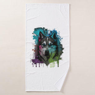 Husky Dog Bath Towel