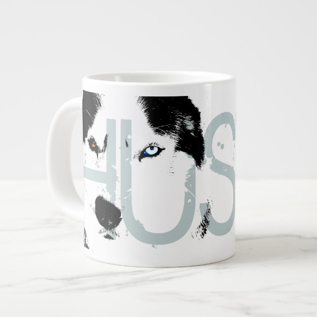 Husky Dog Coffee Mug Siberian Husky Sleg Dog Cup (Front Left)