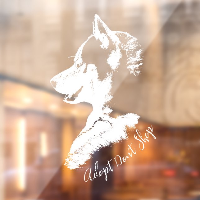 Husky Dog Decal Husky Puppy Dog Window Cling (Sheet 2)