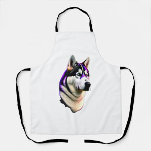 Husky Dog Design Apron
