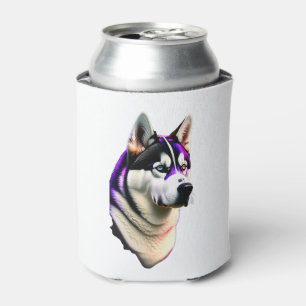 Husky Dog Design Can Cooler
