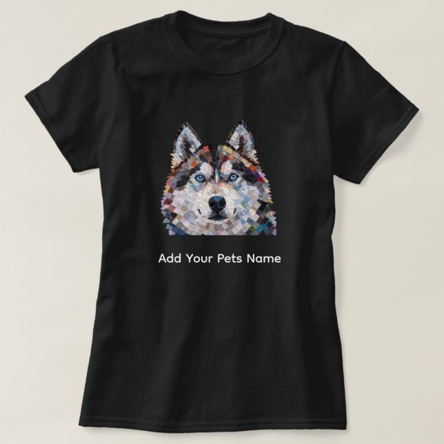 Husky Dog Design T-shirt (Design Front)