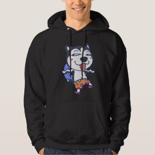 Husky Dog Expression Hoodie