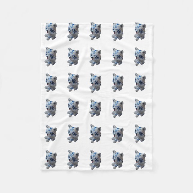 Husky Dog Fleece Blanket (Front)