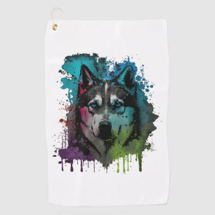 Husky Dog Golf Towel