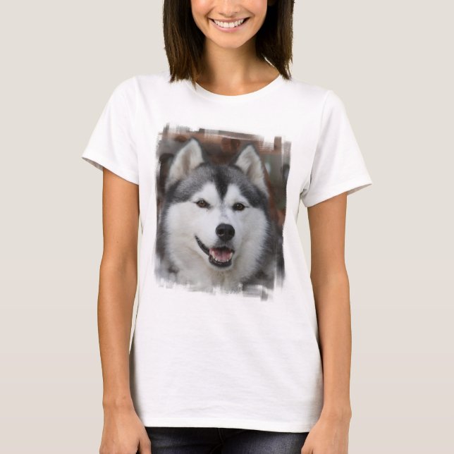 Husky Dog Long Sleeve Shirt (Front)