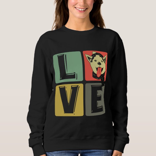 Husky Dog  Love Sweatshirt (Front)