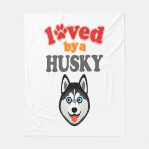 Husky Dog Lover Fleece Blanket