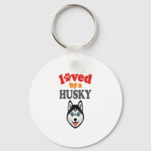 Husky Dog Lover Key Ring