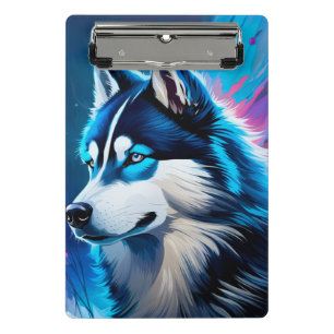 Husky dog mini clipboard