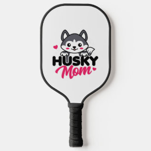 Husky Dog Mum Cute Kawaii Design Pickleball Paddle