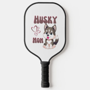 Husky Dog Mum Kawaii Puppy Cute Funny design  Pickleball Paddle