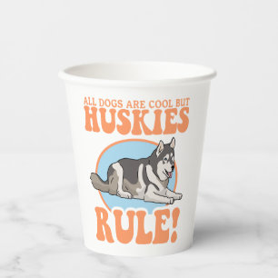 Husky Dog Owner Huskies Paper Cups