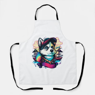 Husky Dog Pirate Apron