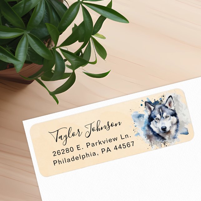 Husky Dog Return Address Label (Creator Uploaded)