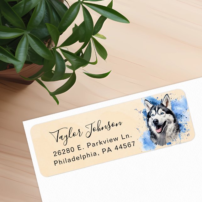 Husky Dog Return Address Label (Creator Uploaded)