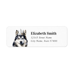 Husky Dog Return Address Labels