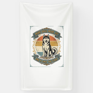 Husky Dog Shirt Vintage Engraving One More Dog Des Banner