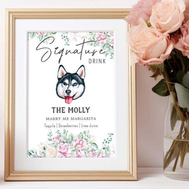 Husky Dog Signature Drink Sign (Creator Uploaded)