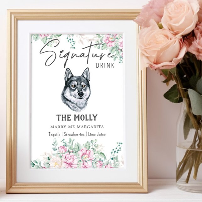Husky Dog Signature Drink Sign (Creator Uploaded)