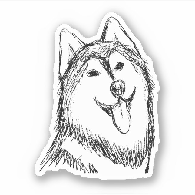 Husky Dog Sketch (Front)