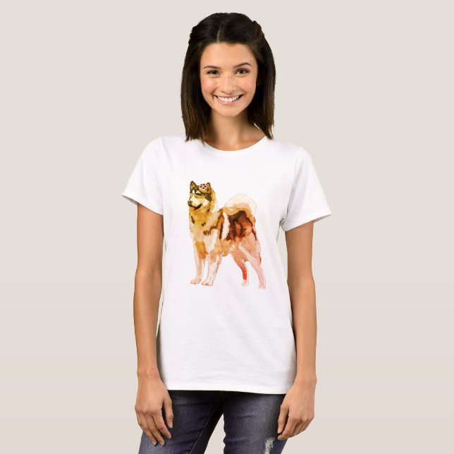 Husky Dog  T-Shirt (Front Full)