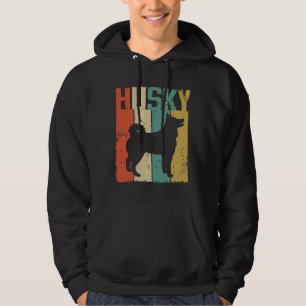 Husky Dog Vintage Retro Style Hoodie