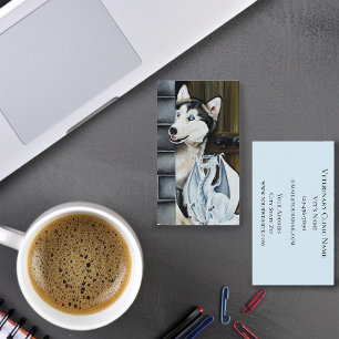 Husky Dog White Dragon Adventures  Business Card