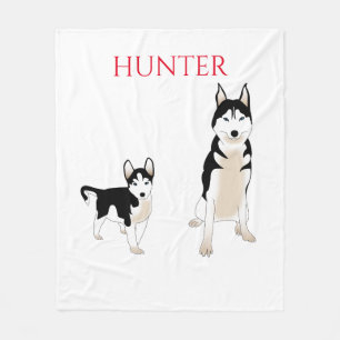 Husky dogs blanket. fleece blanket