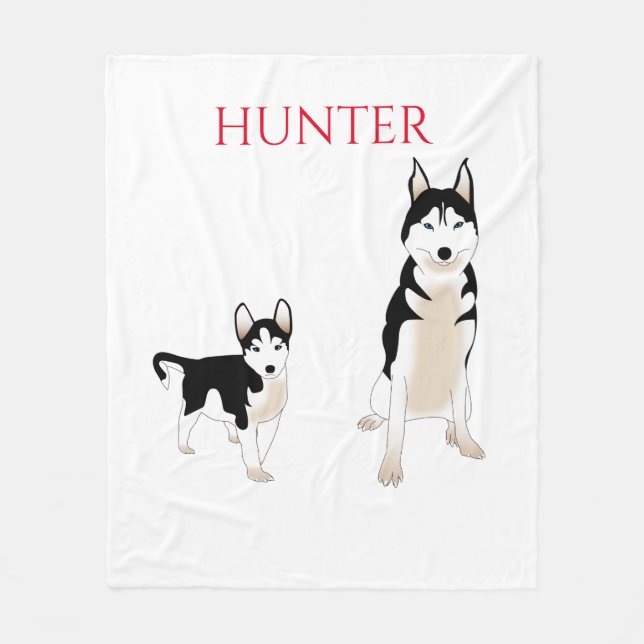 Husky dogs blanket. fleece blanket (Front)