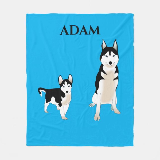 Husky dogs blanket. fleece blanket (Front)