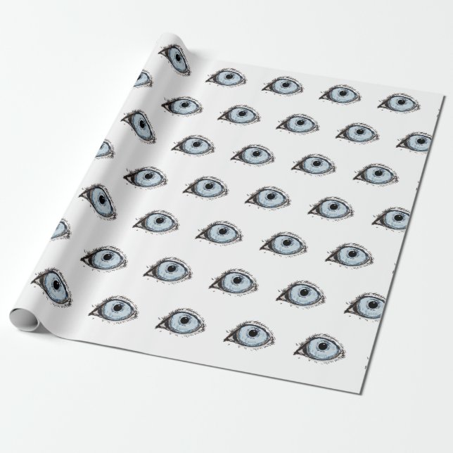 Husky Eye Pattern Wrapping Paper (Unrolled)