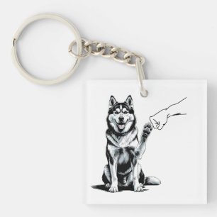  Husky Fist Bump Tee – Loyalty Meets Style Key Ring
