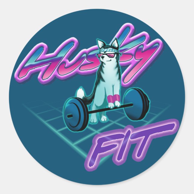 Husky Fit Classic Round Sticker (Front)