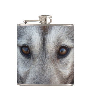 Husky Flask Custom Husky Wolf Pup Drink Flask