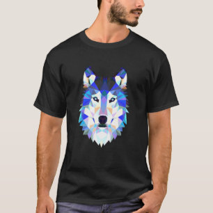 Husky Geometric Polygonal Wolf T-Shirt