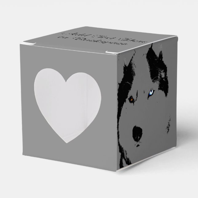 Husky Gift Box Personalise Husky Malamute Gift Box (Front Side)