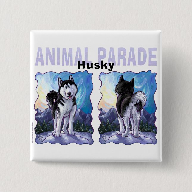 Husky Gifts & Accessories 15 Cm Square Badge (Front)